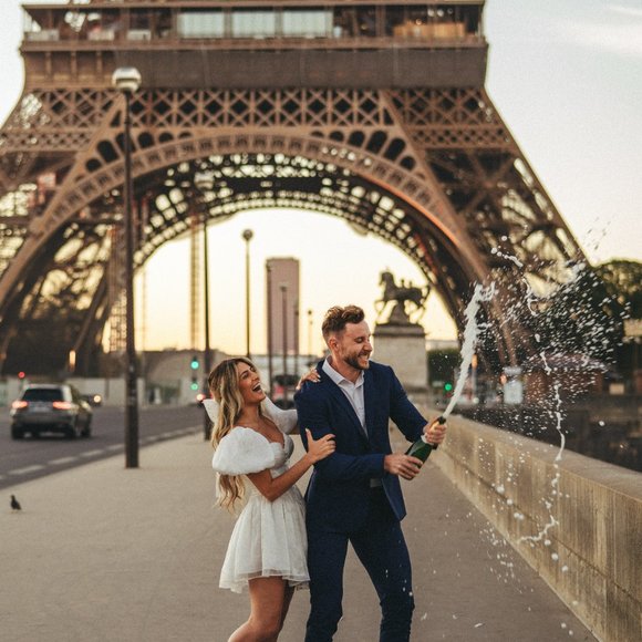 Puff Sleeve White Dress - Picture 2 of 6